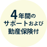 4年間のサポートおよび動産保険付